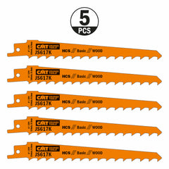 CMT JS617K-5 RECIPROCATING SAW BLADES for WOOD (HCS) 6”x 3TPI  (5-PCS.)