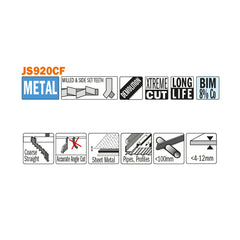 CMT JS920CF-5 RECIPROCATING SAW BLADES for METAL (BIM) 6”x 9TPI  (5-PCS.)