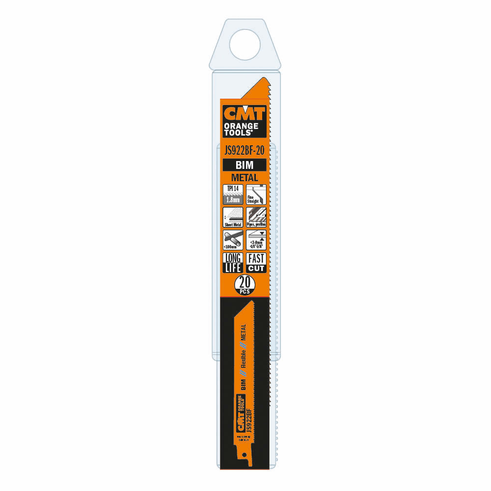CMT JS922BF-5 RECIPROCATING SAW BLADES for METAL (BIM) 6”x 14TPI  (5-PCS.)