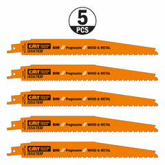 CMT JS5678XF-5 RECIPROCATING SAW BLADES for WOOD&METAL (BIM) 9”x 6-12TPI  (5-PCS.)