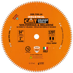 CMT 225.720.14 THICK NON-FERROUS METAL & MELAMINE 14”x1’’  T=120 TCG (-6° NEG)