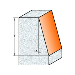 CMT 881.521.11 SOLID SURFACE - BEVEL BIT D=29/32”x1”  d=3/8”  A=15°  S=1/2”