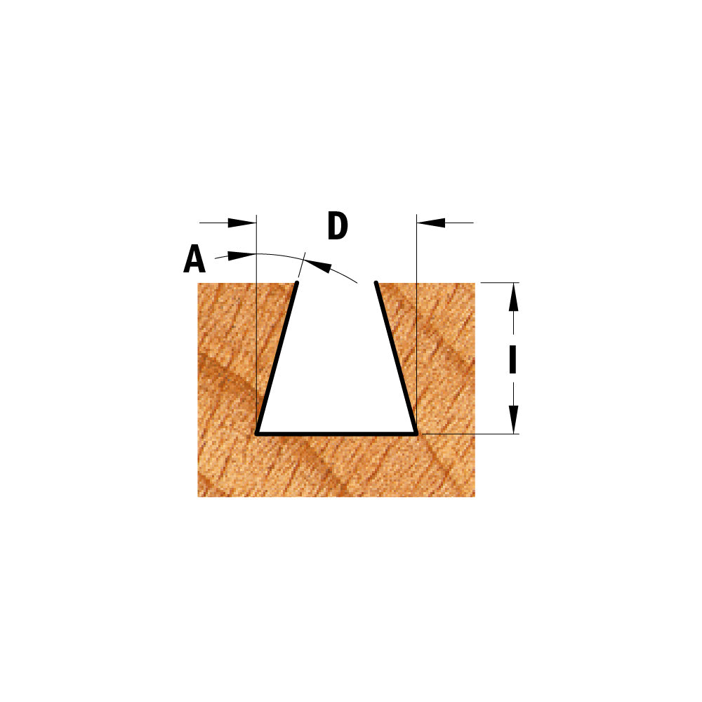 CMT 81815 CMT CONTRACTOR® DOVETAIL BIT D=1/2”x1/2”   A=15°  S=1/4”