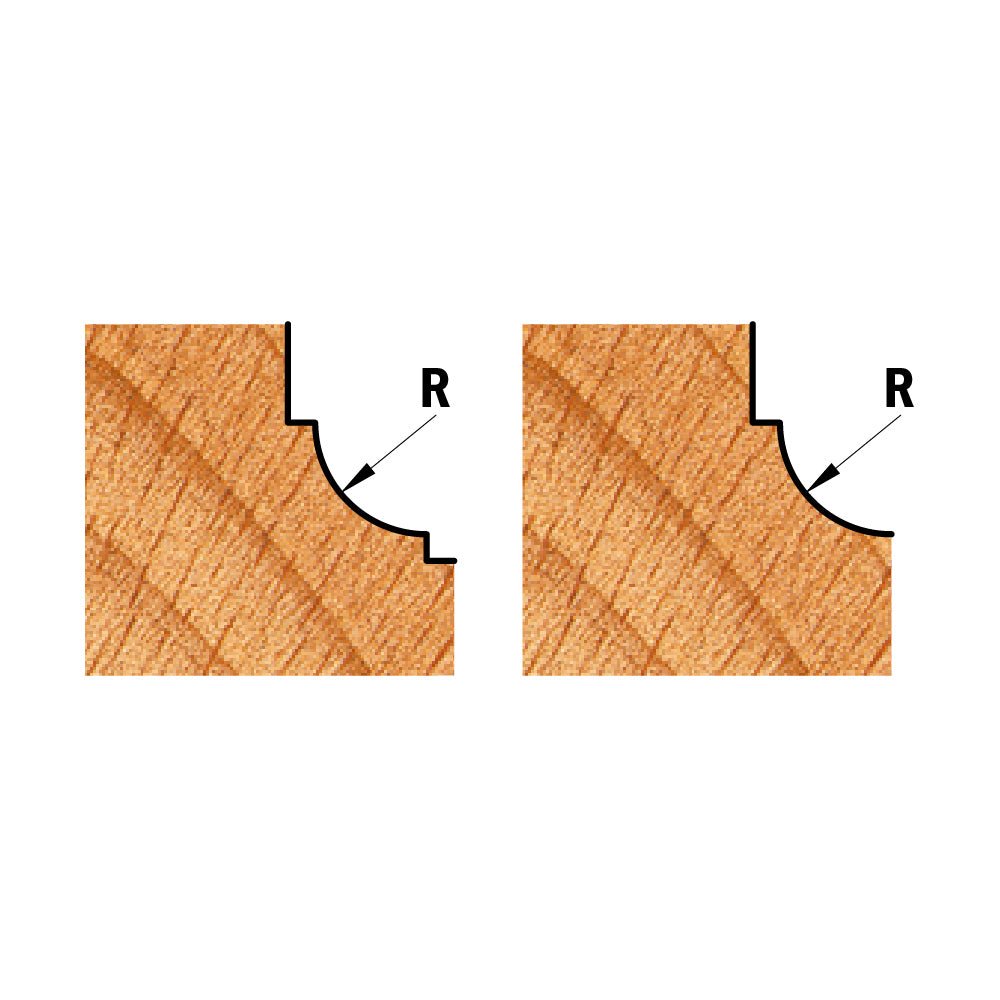 CMT 86303 CMT CONTRACTOR® COVE & FILLET BIT D=1-3/8”x17/32”  R=1/4”  S=1/4”