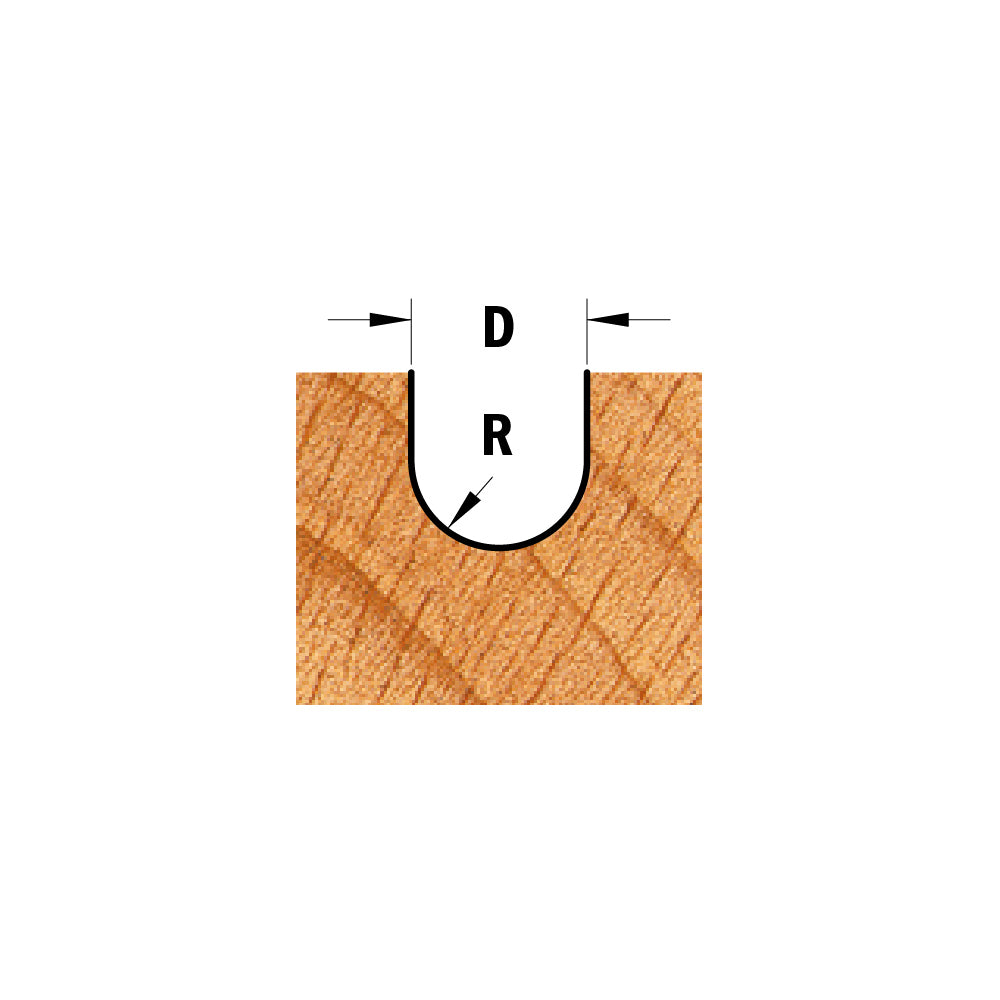 CMT 81408 CMT CONTRACTOR® ROUND NOSE BIT D=3/4”x1/2”  R=3/8”  S=1/4”