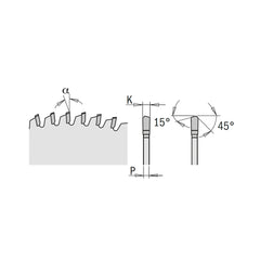 CMT 222.096.12 PLASTIC 12”x0.110”/0.087”x1’’  T=96 MATB (-3°NEG)