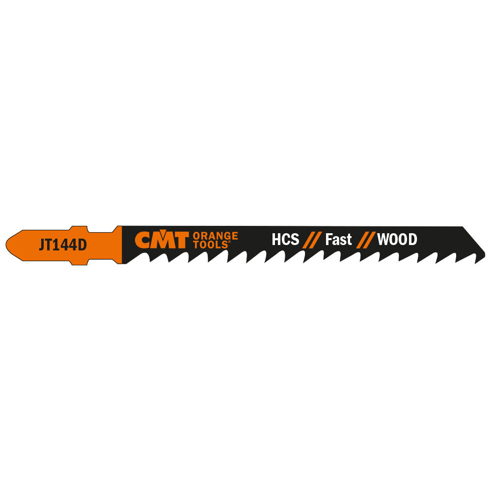 CMT JT144D-100 JIG SAW BLADES WOOD/COARSE STRAIGHT (HCS) 4”x 6TPI (100-PCS.)