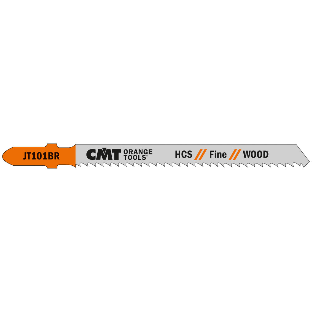 CMT JT101BR-25 JIG SAW BLADES WOOD/FINE STRAIGHT (HCS) 4”x 10TPI (25-PCS.)