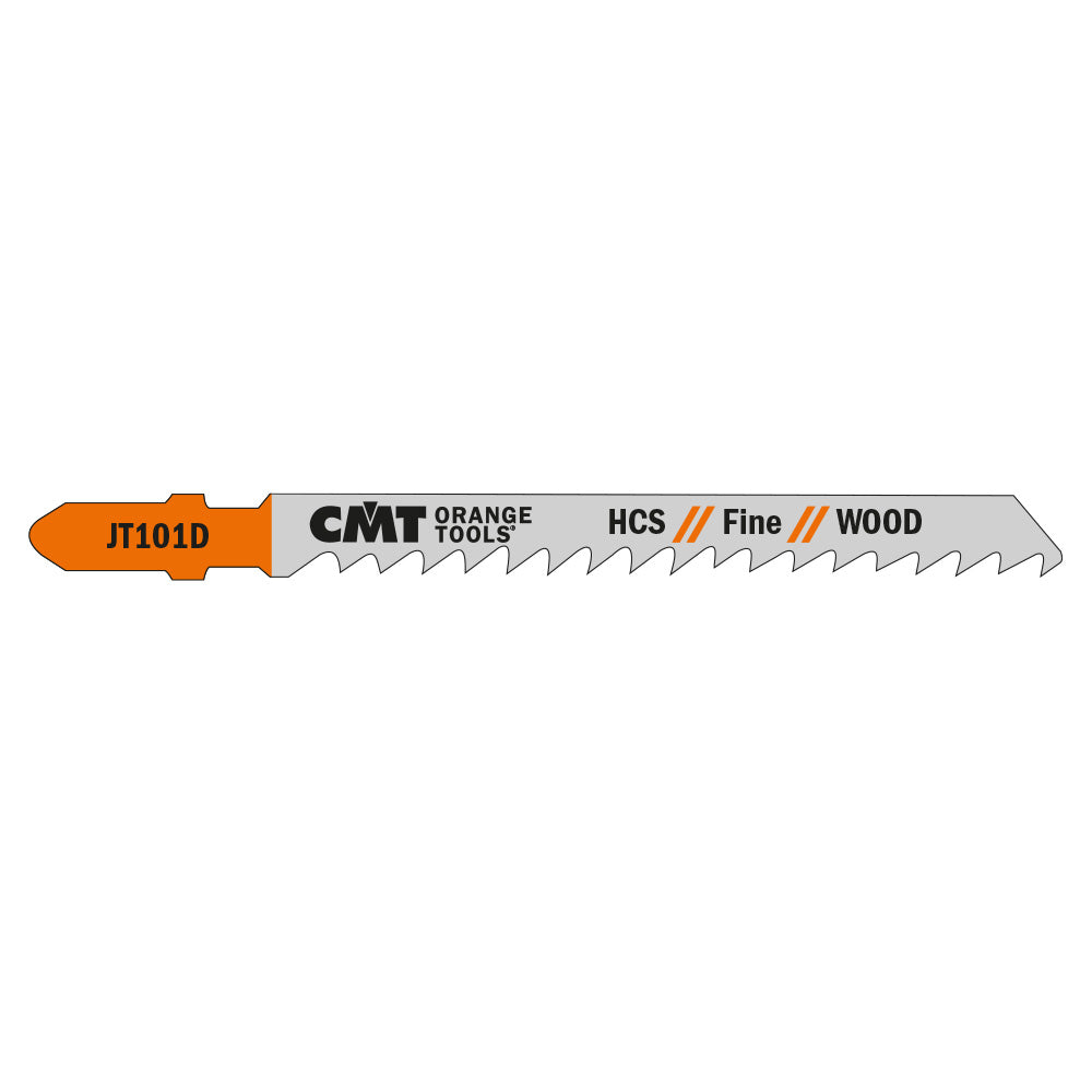 CMT JT101D-5 JIG SAW BLADES WOOD/FINE STRAIGHT (HCS) 4”x 6TPI (5-PCS.)