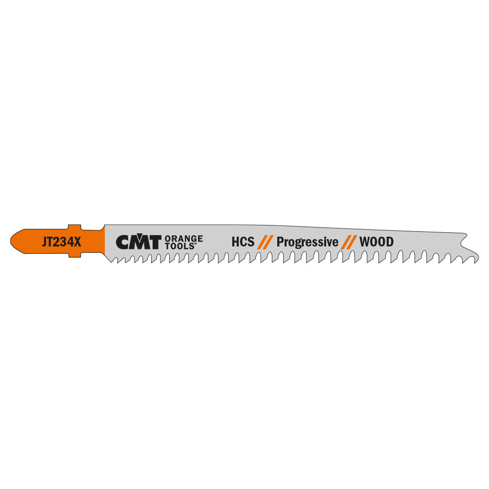 CMT JT234X-5 JIG SAW BLADES WOOD/THIN&THICK (HCS) 4-1/2”x 8-12TPI (5-PCS.)