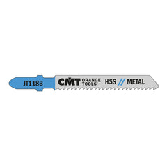 CMT JT118B-5 JIG SAW BLADES METAL/FINE STRAIGHT (HSS) 3”x 12TPI (5-PCS.)