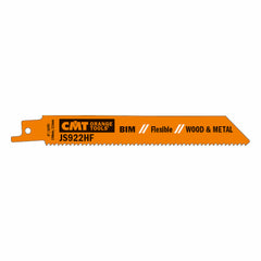 CMT JS922HF-5 RECIPROCATING SAW BLADES for WOOD&METAL (BIM) 6”x 10TPI  (5-PCS.)