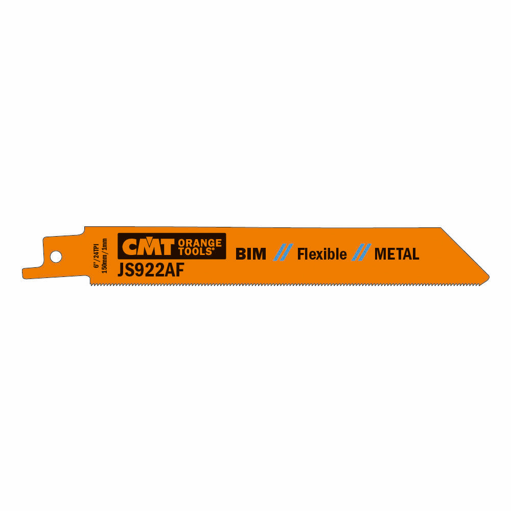 CMT JS922AF-5 RECIPROCATING SAW BLADES for METAL (BIM) 6”x 24TPI  (5-PCS.)