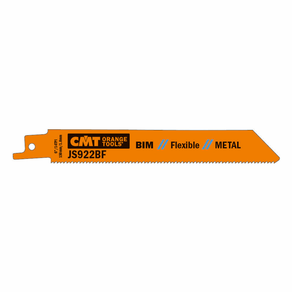 CMT JS922BF-5 RECIPROCATING SAW BLADES for METAL (BIM) 6”x 14TPI  (5-PCS.)