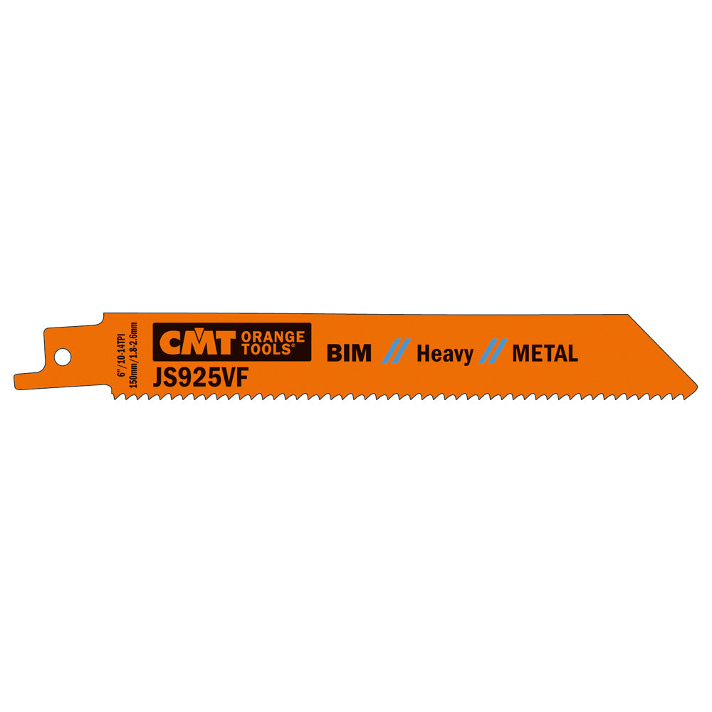 CMT JS925VF-5 RECIPROCATING SAW BLADES for /METAL (BIM) 6”x 10-14TPI  (5-PCS.)