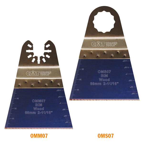 CMT OMM07-X5 2-11/16” PRECISION CUT BLADE - JAPANESE TOOTHING - BIM  (5-PCS.)