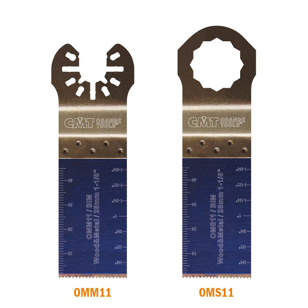 CMT OMM11-X5 1-1/8” PLUNGE AND FLUSH-CUT BLADE FOR WOOD&METAL - BIM  (5-PCS.)