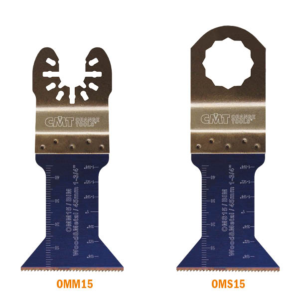 CMT OMM15-X50 1-3/4” PLUNGE AND FLUSH-CUT BLADE FOR WOOD&METAL - BIM  (50-PCS.)