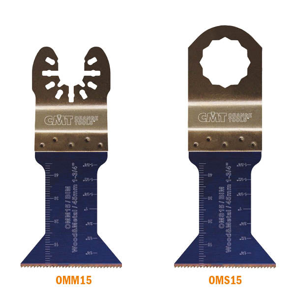 CMT OMM15-X5 1-3/4” PLUNGE AND FLUSH-CUT BLADE FOR WOOD&METAL - BIM  (5-PCS.)