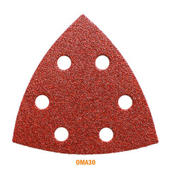 CMT OMA30180-X10 3-5/8” ALUMINUM-OXIDE DELTA SANDPAPER FOR WOOD. PERFORATED (10-PCS.)