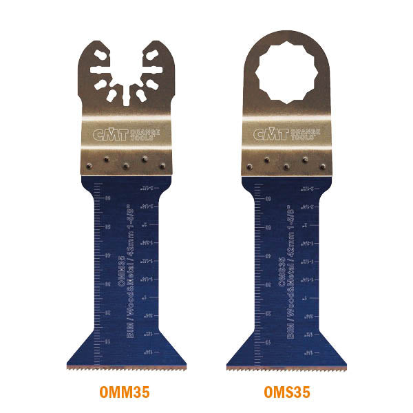 CMT OMM35-X5 1-5/8” PLUNGE AND FLUSH-CUT BLADE FOR WOOD&METAL - BIM (5-PCS.)