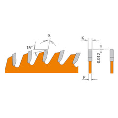 CMT P12072L ITK-PLUS® CHIPBOARD & MELAMINE 12”x0.102”x0.071”x1”  T=72 TCG