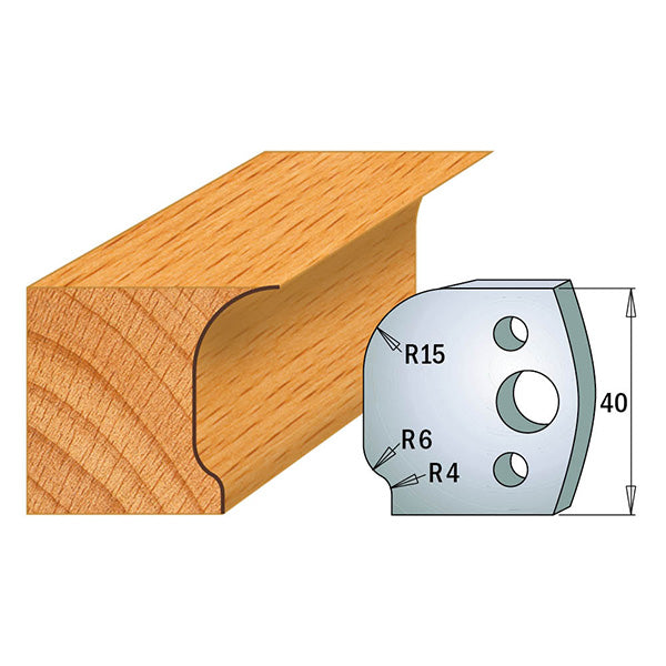 CMT 690.047 PROFILE KNIVES FOR INSERT SHAPER SYSTEM SP 1-37/64”x5/32”  (40x4mm)