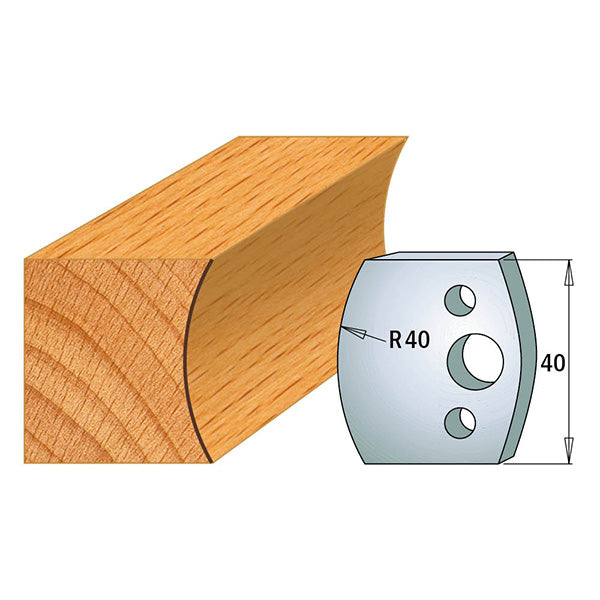 CMT 690.087 PROFILE KNIVES FOR INSERT SHAPER SYSTEM SP 1-37/64”x5/32”  (40x4mm)