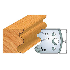 CMT 690.088 PROFILE KNIVES FOR INSERT SHAPER SYSTEM SP 1-37/64”x5/32”  (40x4mm)