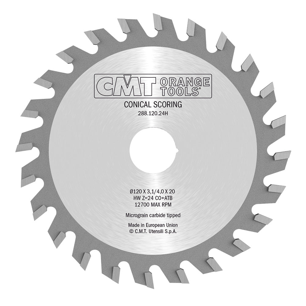 CMT 288.120.24H INDUSTRIAL SCORING CONICAL 120x3.1-4x20mm  T=24 CO+ATB