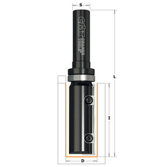 CMT 652.787.11B PATTERN ROUTER BITS WITH INSERT KNIVES D=1-1/8”x1-61/64”  S=1/2”