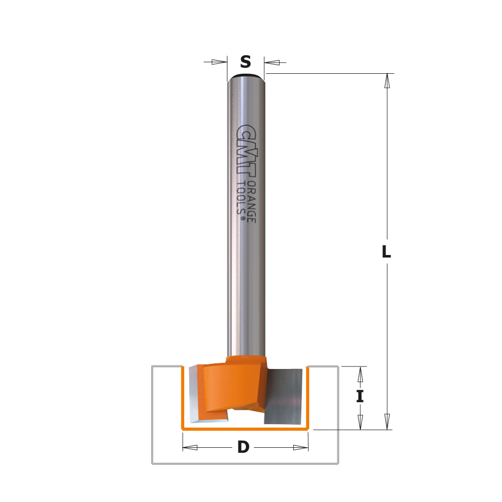 CMT 852.001.11 DADO & PLANER BIT D=3/4”x3/8”    S=1/4”