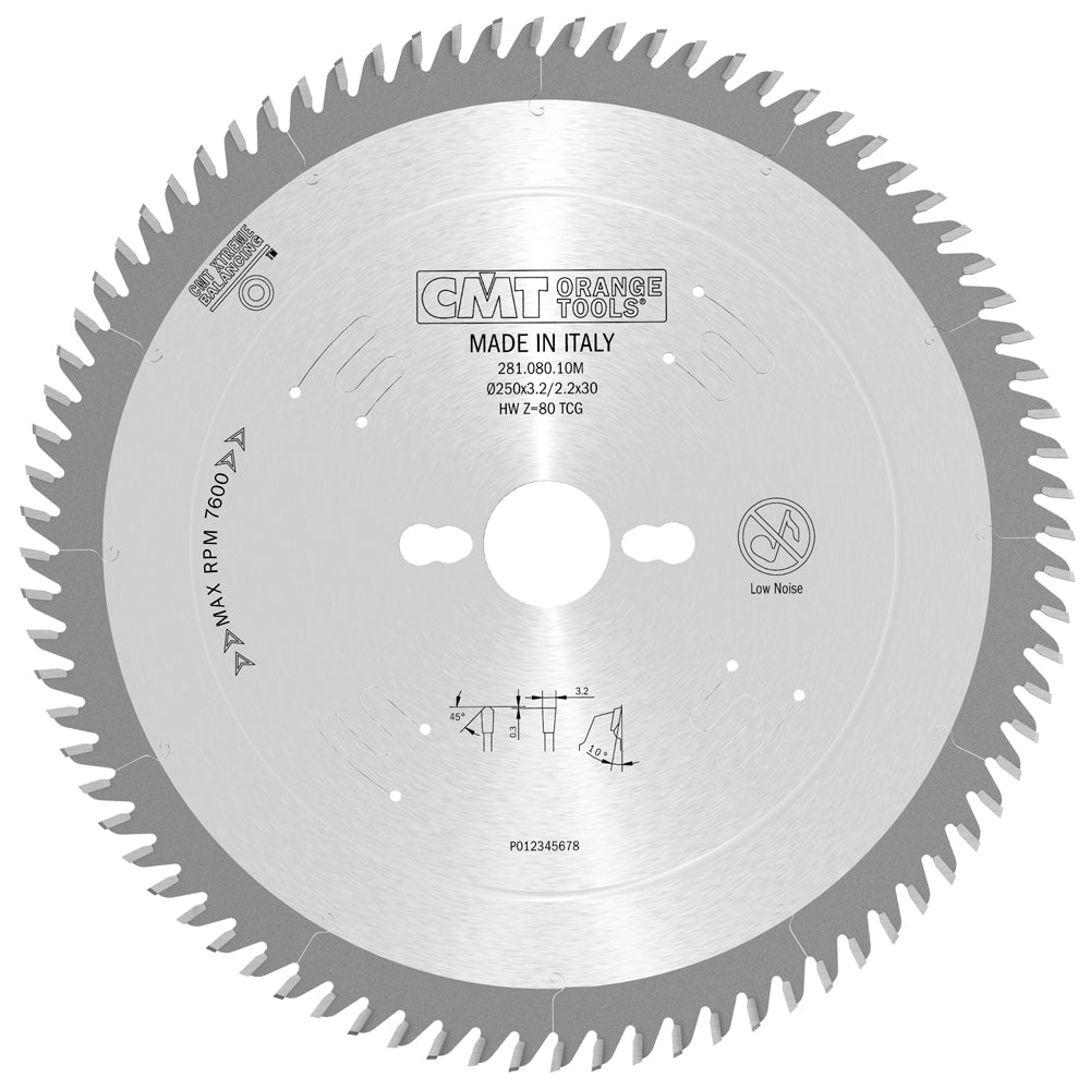 CMT 281.080.10M INDUST. BLADE 250x80x3.2x30mm