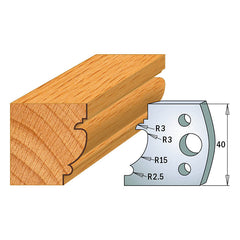 CMT 690.121 PROFILE KNIVES FOR INSERT SHAPER SYSTEM SP 1-37/64”x5/32”  (40x4mm)