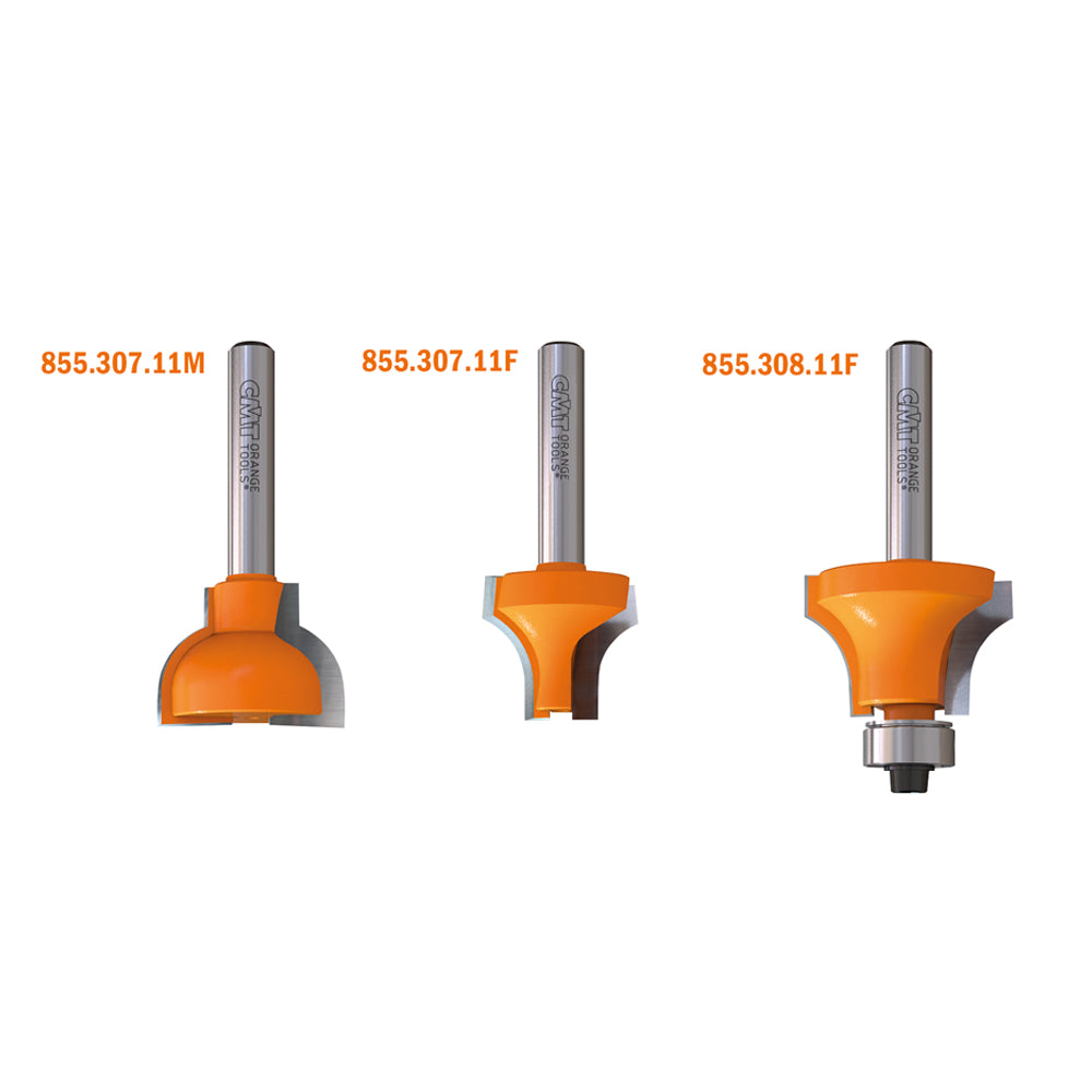 CMT 855.308.11F OVOLO SASH BIT D=1-7/64”x3/4”  R=25/64”  (PROFILE C)   S=1/4”