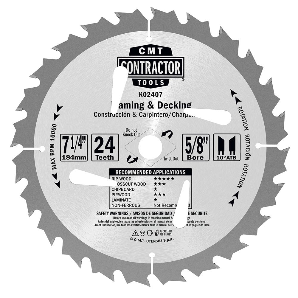 CMT K02407-X10 ITK CONTRACTOR FRAMING/DECKING 7-1/4’’ (10-PCS. BULK MASTERPACK)