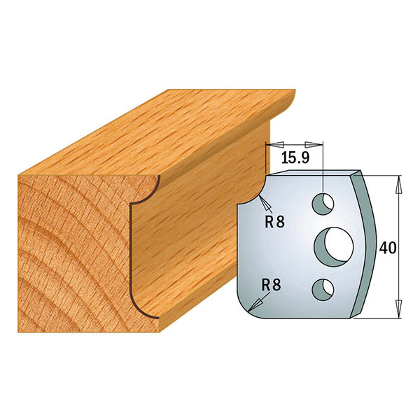 CMT 690.174 PROFILE KNIVES FOR INSERT SHAPER SYSTEM SP 1-37/64”x5/32”  (40x4mm)