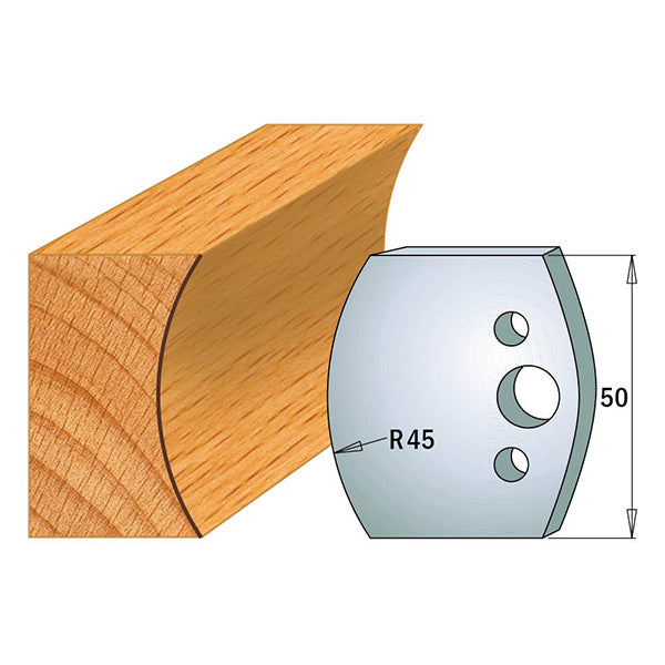 CMT 690.554 PROFILE KNIVES FOR INSERT SHAPER SYSTEM SP 1-31/32”x5/32” (50x4mm)