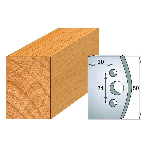 CMT 690.500 PROFILE KNIVES FOR INSERT SHAPER SYSTEM SP 1-31/32”x5/32” (50x4mm)