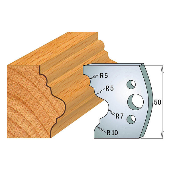 CMT 690.508 PROFILE KNIVES FOR INSERT SHAPER SYSTEM SP 1-31/32”x5/32” (50x4mm)