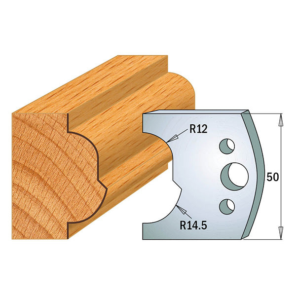 CMT 690.519 PROFILE KNIVES FOR INSERT SHAPER SYSTEM SP 1-31/32”x5/32” (50x4mm)