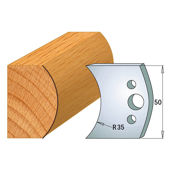 CMT 690.548 PROFILE KNIVES FOR INSERT SHAPER SYSTEM SP 1-31/32”x5/32” (50x4mm)