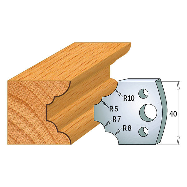 CMT 690.022 PROFILE KNIVES FOR INSERT SHAPER SYSTEM SP 1-37/64”x5/32”  (40x4mm)