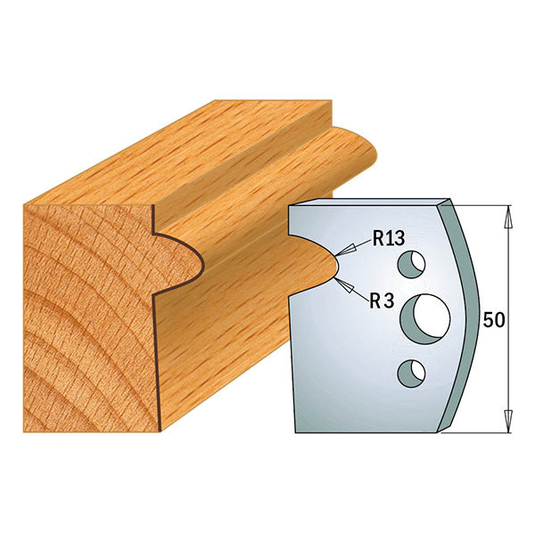 CMT 690.516 PROFILE KNIVES FOR INSERT SHAPER SYSTEM SP 1-31/32”x5/32” (50x4mm)