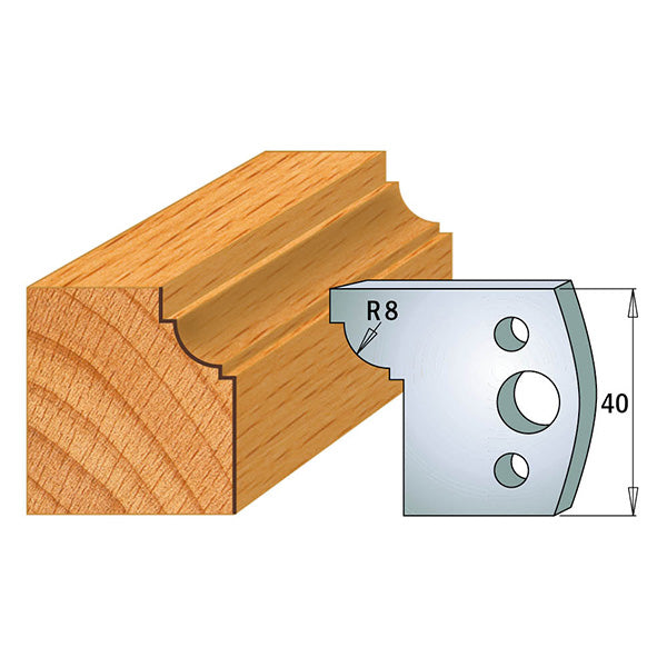 CMT 690.067 PROFILE KNIVES FOR INSERT SHAPER SYSTEM SP 1-37/64”x5/32”  (40x4mm)