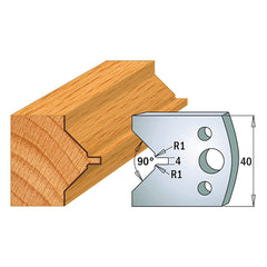 CMT 690.072 PROFILE KNIVES FOR INSERT SHAPER SYSTEM SP 1-37/64”x5/32”  (40x4mm)