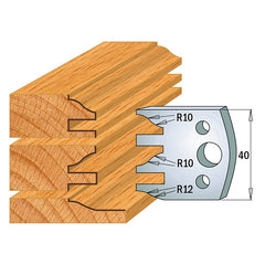 CMT 690.124 PROFILE KNIVES FOR INSERT SHAPER SYSTEM SP 1-37/64”x5/32”  (40x4mm)