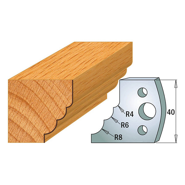 CMT 690.132 PROFILE KNIVES FOR INSERT SHAPER SYSTEM SP 1-37/64”x5/32”  (40x4mm)