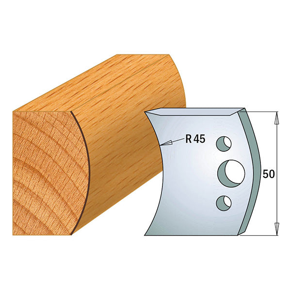 CMT 690.556 PROFILE KNIVES FOR INSERT SHAPER SYSTEM SP 1-31/32”x5/32” (50x4mm)