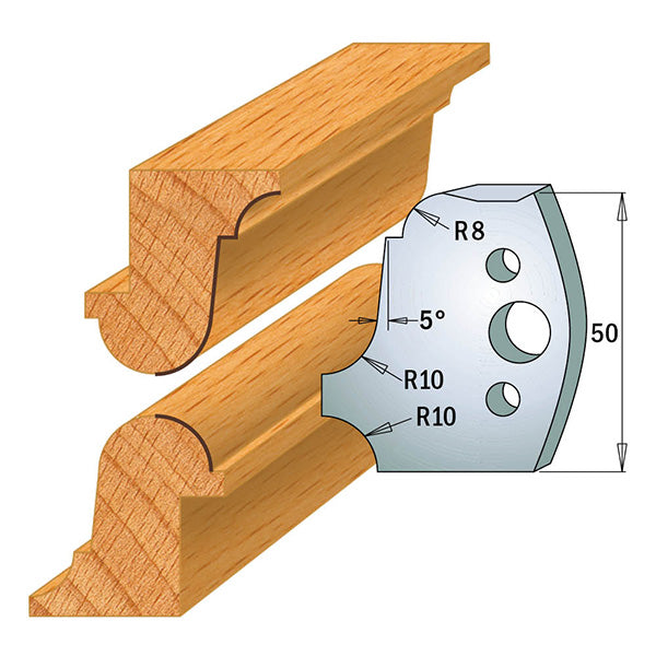 CMT 690.557 PROFILE KNIVES FOR INSERT SHAPER SYSTEM SP 1-31/32”x5/32” (50x4mm)